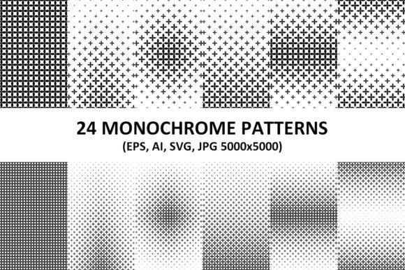 24 Monochrome Vector Patterns Review