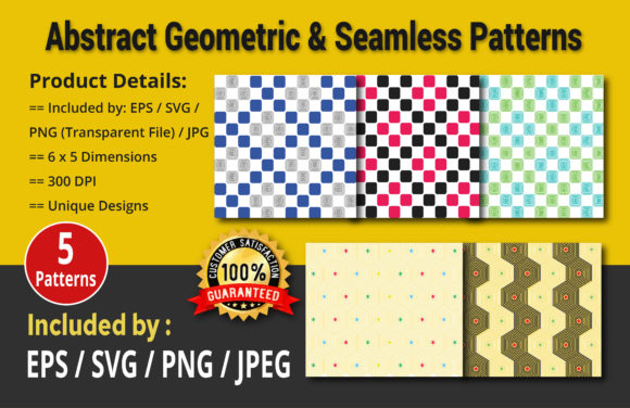 Abstract Geometric Seamless Patterns for Modern Graphics