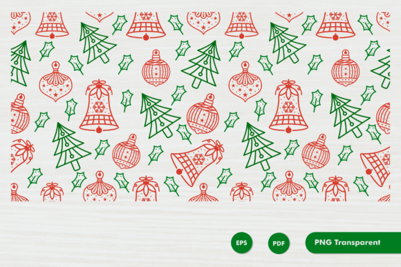 Christmas Baubles Seamless Patterns: Premium Graphics for Seasonal Editorial