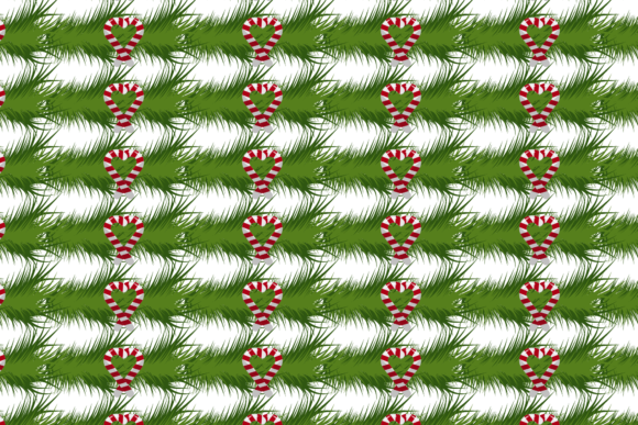 Christmas Green Patterns Ornament Graphics for Handmade Designs