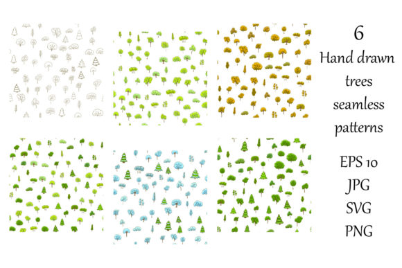 Seamless Patterns, Hand Drawn Trees Review
